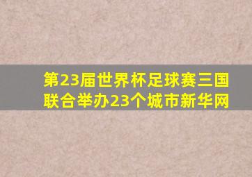 第23届世界杯足球赛三国联合举办23个城市新华网