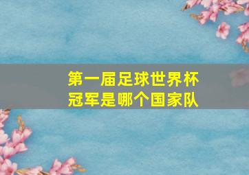 第一届足球世界杯冠军是哪个国家队