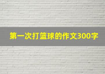 第一次打篮球的作文300字