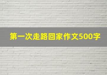 第一次走路回家作文500字