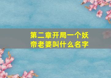 第二章开局一个妖帝老婆叫什么名字