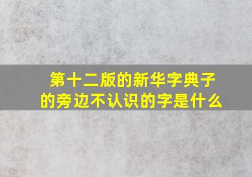 第十二版的新华字典子的旁边不认识的字是什么