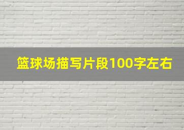 篮球场描写片段100字左右