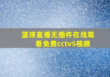 篮球直播无插件在线观看免费cctv5视频