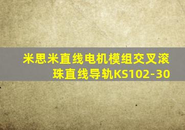 米思米直线电机模组交叉滚珠直线导轨KS102-30