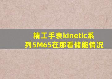 精工手表kinetic系列5M65在那看储能情况