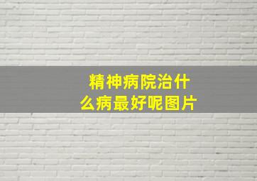 精神病院治什么病最好呢图片