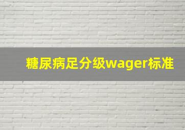 糖尿病足分级wager标准