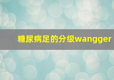 糖尿病足的分级wangger