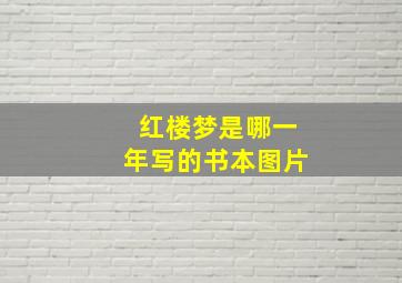 红楼梦是哪一年写的书本图片