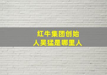 红牛集团创始人吴猛是哪里人