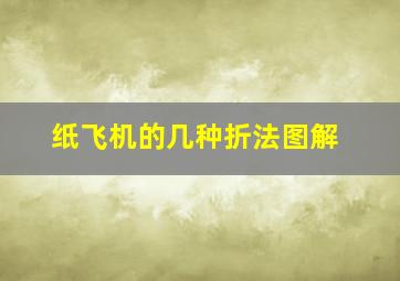 纸飞机的几种折法图解