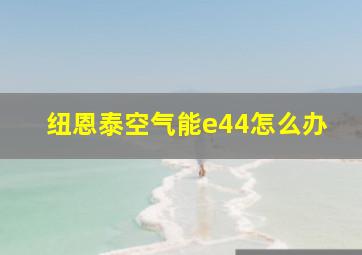 纽恩泰空气能e44怎么办