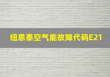 纽恩泰空气能故障代码E21