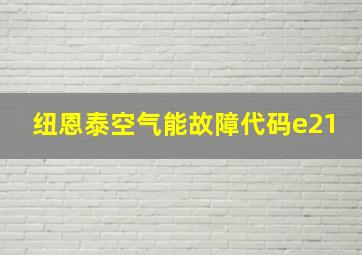 纽恩泰空气能故障代码e21