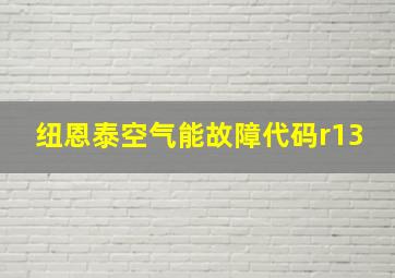 纽恩泰空气能故障代码r13