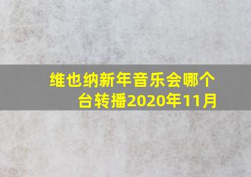 维也纳新年音乐会哪个台转播2020年11月