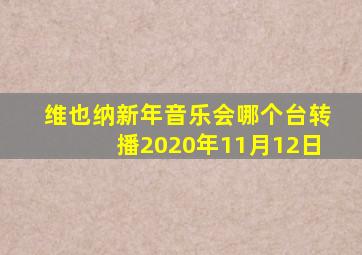 维也纳新年音乐会哪个台转播2020年11月12日