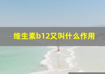 维生素b12又叫什么作用