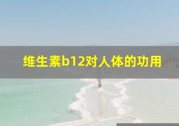 维生素b12对人体的功用