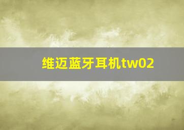 维迈蓝牙耳机tw02