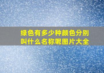 绿色有多少种颜色分别叫什么名称呢图片大全