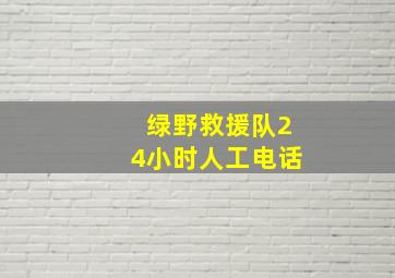 绿野救援队24小时人工电话