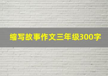 缩写故事作文三年级300字