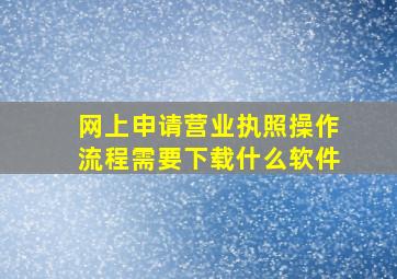 网上申请营业执照操作流程需要下载什么软件