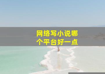 网络写小说哪个平台好一点