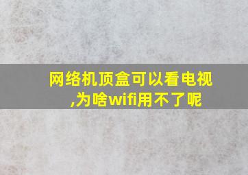 网络机顶盒可以看电视,为啥wifi用不了呢