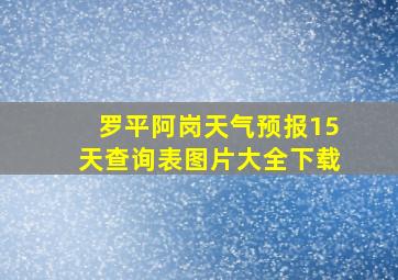 罗平阿岗天气预报15天查询表图片大全下载