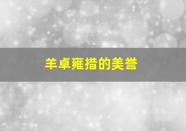 羊卓雍措的美誉