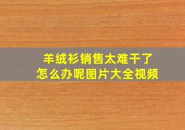 羊绒衫销售太难干了怎么办呢图片大全视频