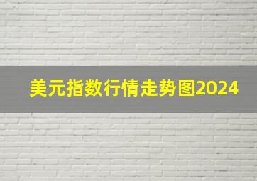 美元指数行情走势图2024