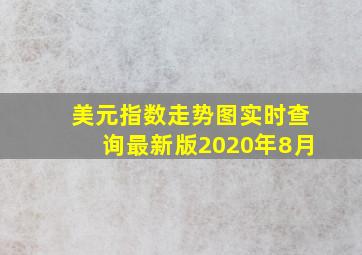 美元指数走势图实时查询最新版2020年8月