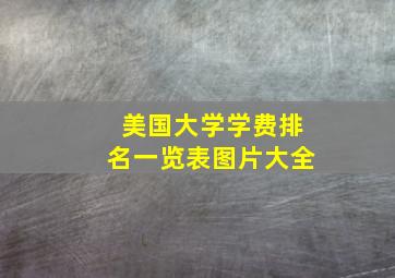 美国大学学费排名一览表图片大全