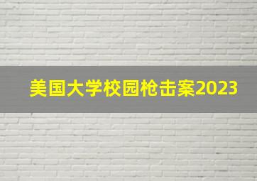 美国大学校园枪击案2023