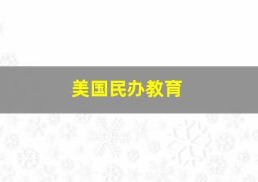 美国民办教育