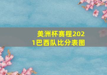 美洲杯赛程2021巴西队比分表图