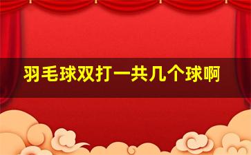 羽毛球双打一共几个球啊