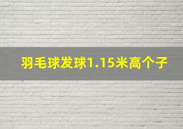 羽毛球发球1.15米高个子