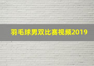 羽毛球男双比赛视频2019