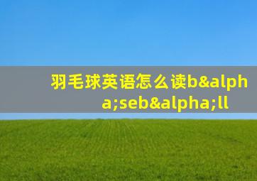 羽毛球英语怎么读bαsebαll