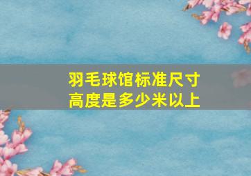 羽毛球馆标准尺寸高度是多少米以上