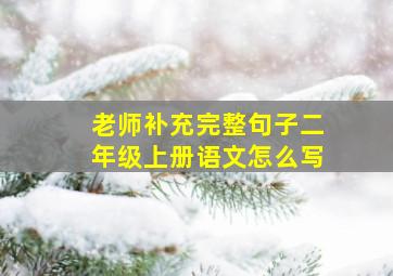 老师补充完整句子二年级上册语文怎么写