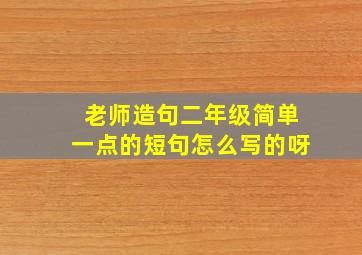 老师造句二年级简单一点的短句怎么写的呀