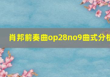 肖邦前奏曲op28no9曲式分析