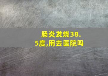 肠炎发烧38.5度,用去医院吗