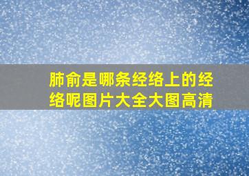 肺俞是哪条经络上的经络呢图片大全大图高清